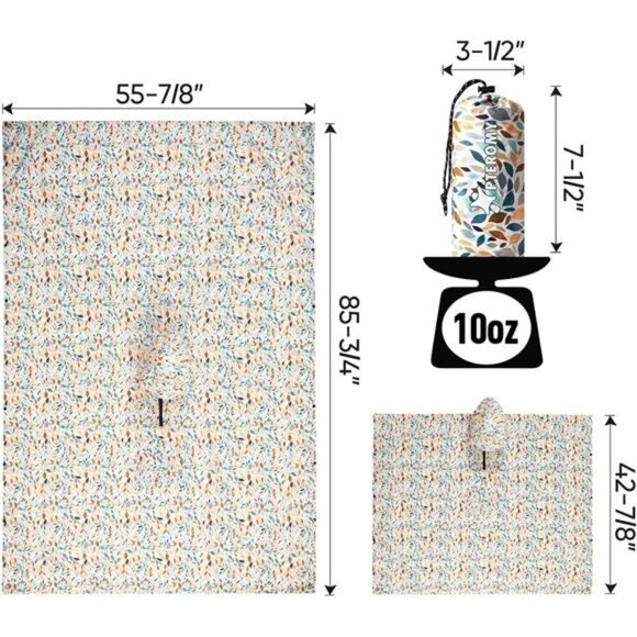 Hooded Rain Poncho for Adult with Pocket, Waterproof Lightweight Unisex - Picture 4 of 7